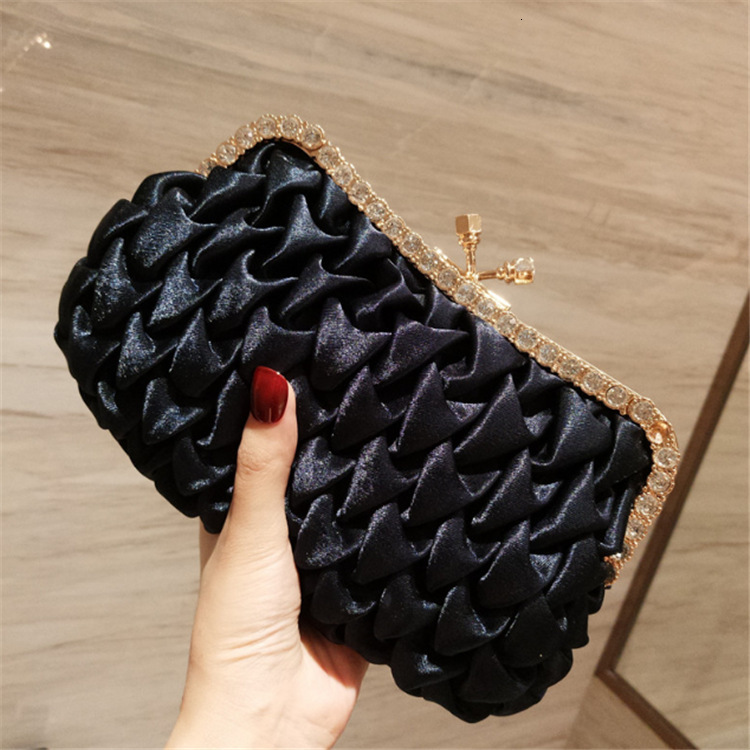New social socialite with temperament, rhinestone silk banquet bridesmaid handbag, wedding bag