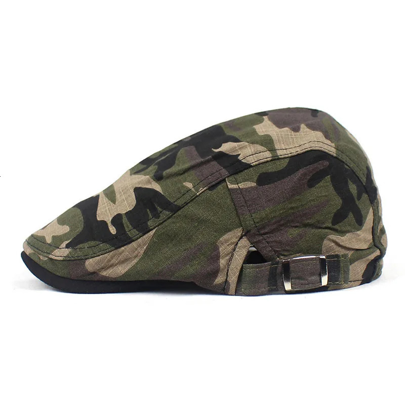 Summer Camouflage sboy Caps Men Cotton Flat ed Cap Women Painter Beret Hats 05 241031