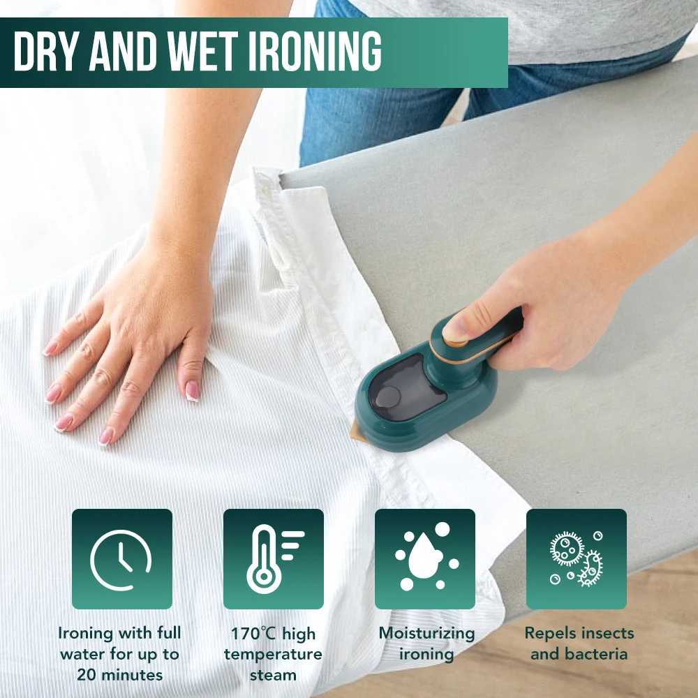 Upgrade portable mini ironing machine with a 180 rotating handheld steam ironing machine for folding travel clothes and professional steam ironing Y24