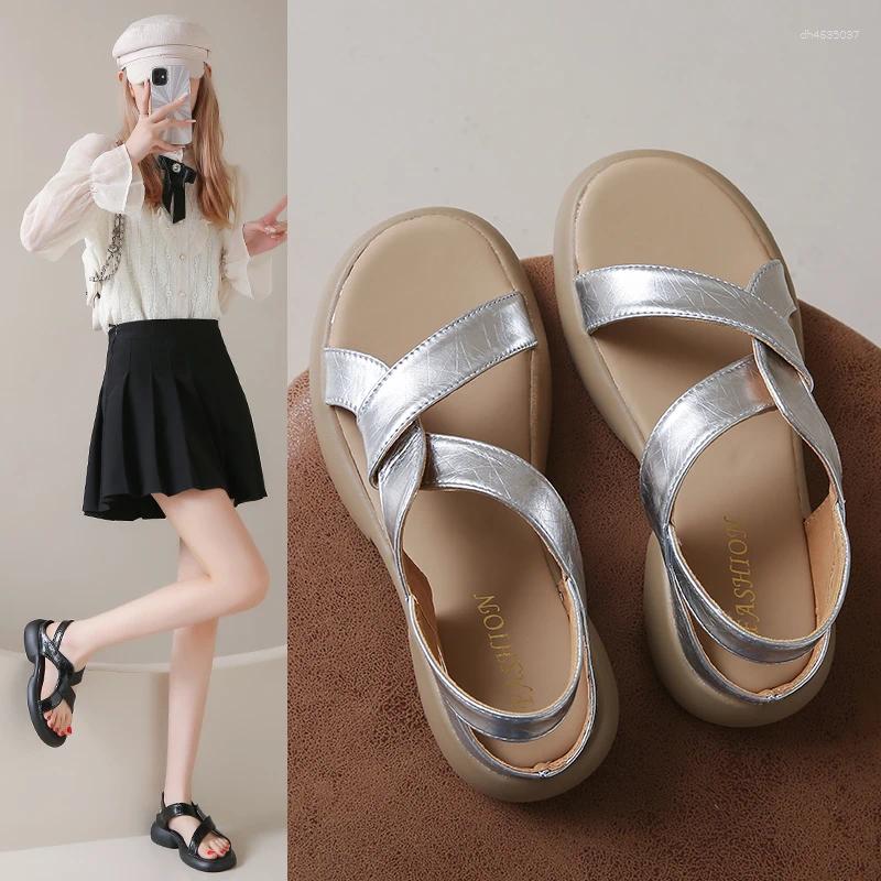 Sandals Women's Summer Soft Comfortable Breathable Non-slip Wear-resistant Pregnant Women Flat Shoes Outdoor Slippers zhanyishengli