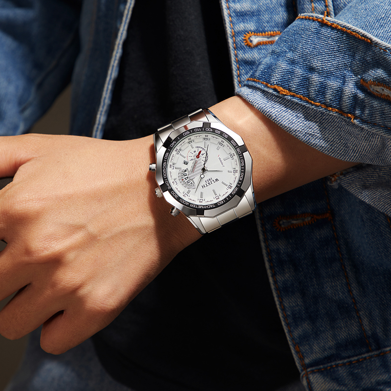 brand luxury watch fashion casual military quartz sports watch all steel waterproof men's clock Relogio Masculino