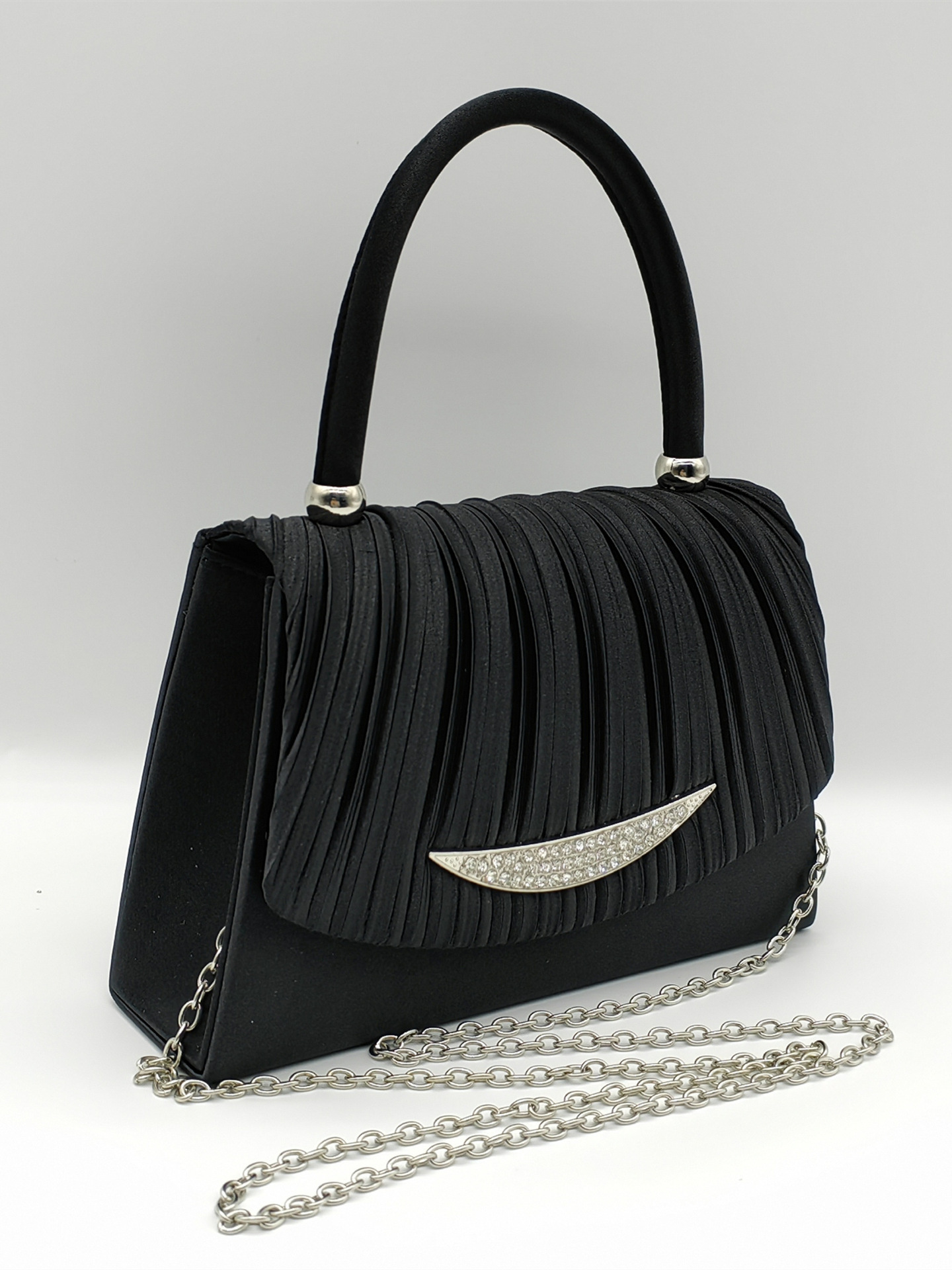 New simulation silk folding handbag for women's high-end crossbody dinner wedding bride bag, socialite bag