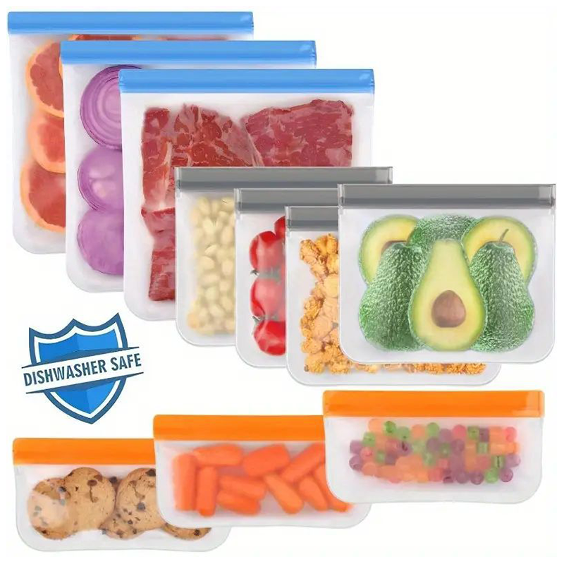 Temu Cross border Foreign Trade Special PEVA Refrigerator Packaging Storage Food Bag Three dimensional Storage Sealed Freshness Bag