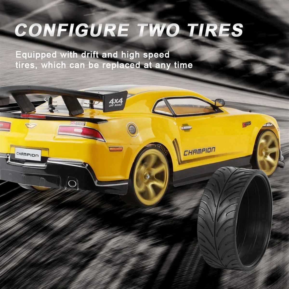 Free shipping 1 10 70Km/H 2.4G RC Car Drift Racing Championship 4WD Dual Battery Off road Wireless Remote Control Vehicle Toys and Gifts