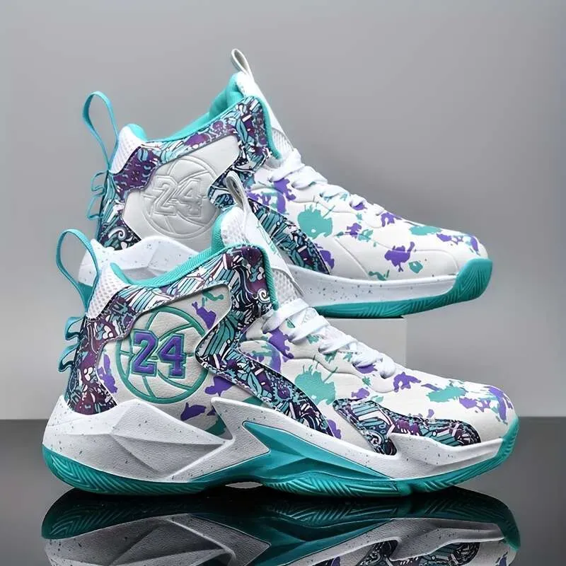 high Men's fashionable top basketball comfortable non slip lace up durable sports shoes, suitable for men's outdoor activities Z 11.1-1 shoe