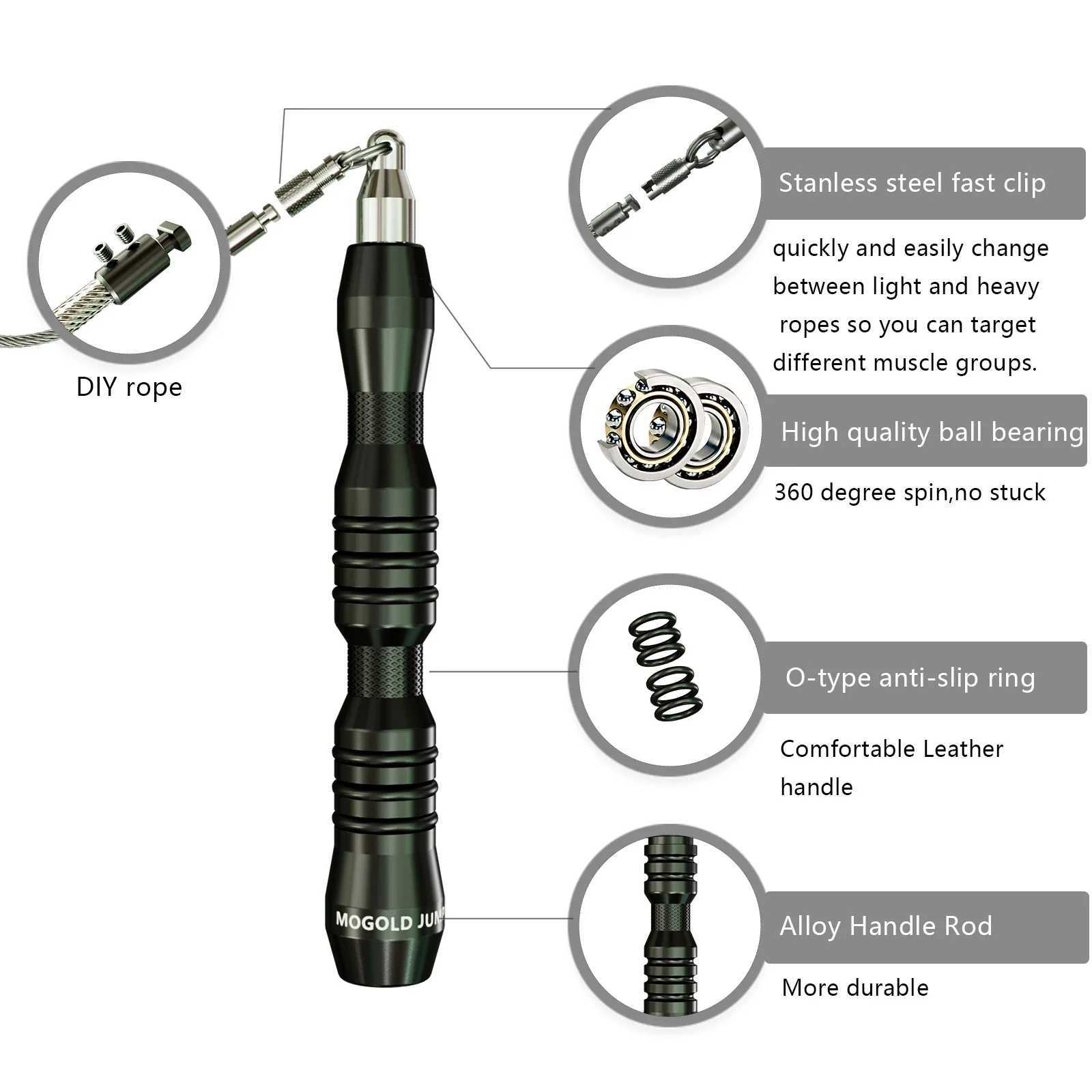 Jump Rope Crossfit Boxing Heavy Ski Rope Professional Speed Fitness Exercise Endurance Strength Training Weight RopeW241101