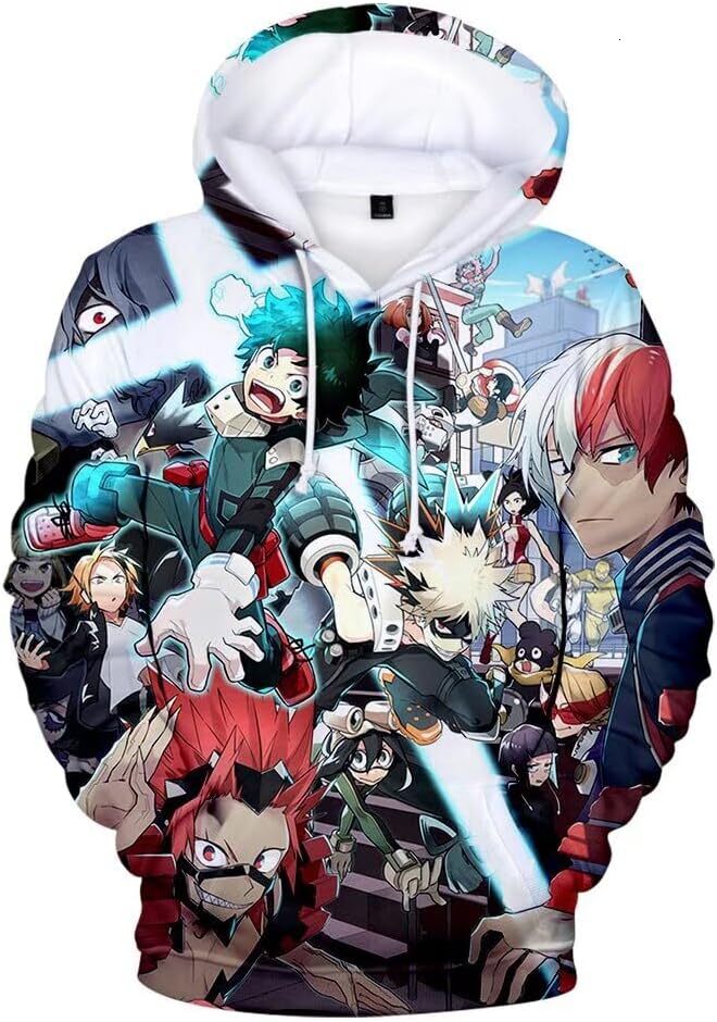 Hoodie for Mens Womens Anime Hoodie Halloween Cosplay Novelty Hooded Pullover Sweatshirt Graphic Hoodies Creative fashion sweatshirt Pullover Long Sle