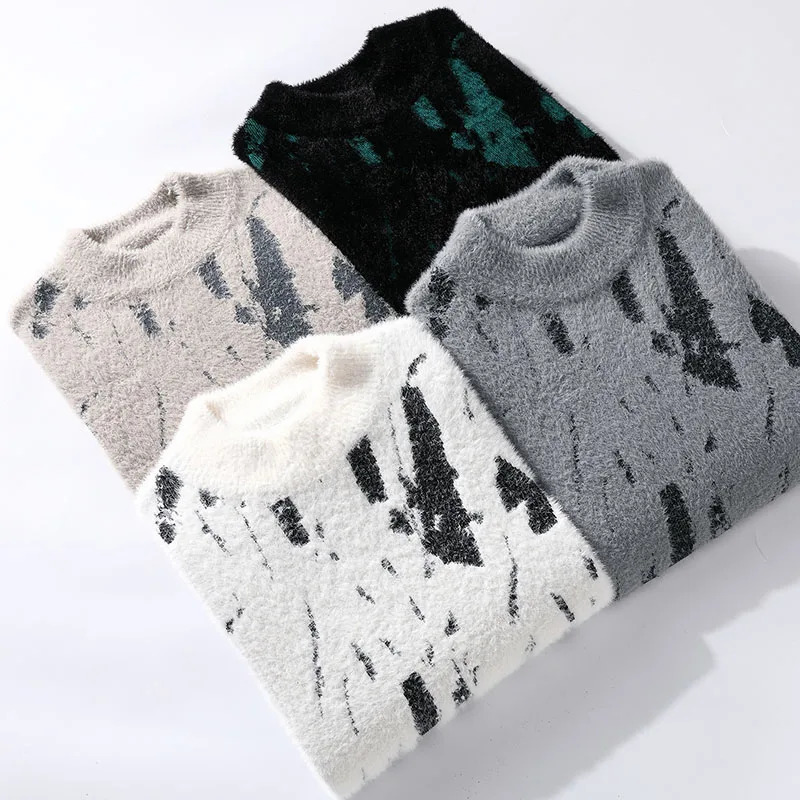 clothing high-quality fashionable sweater/mens loose casual knitted pullover/mens casual round neck sweater M-3XL 241031
