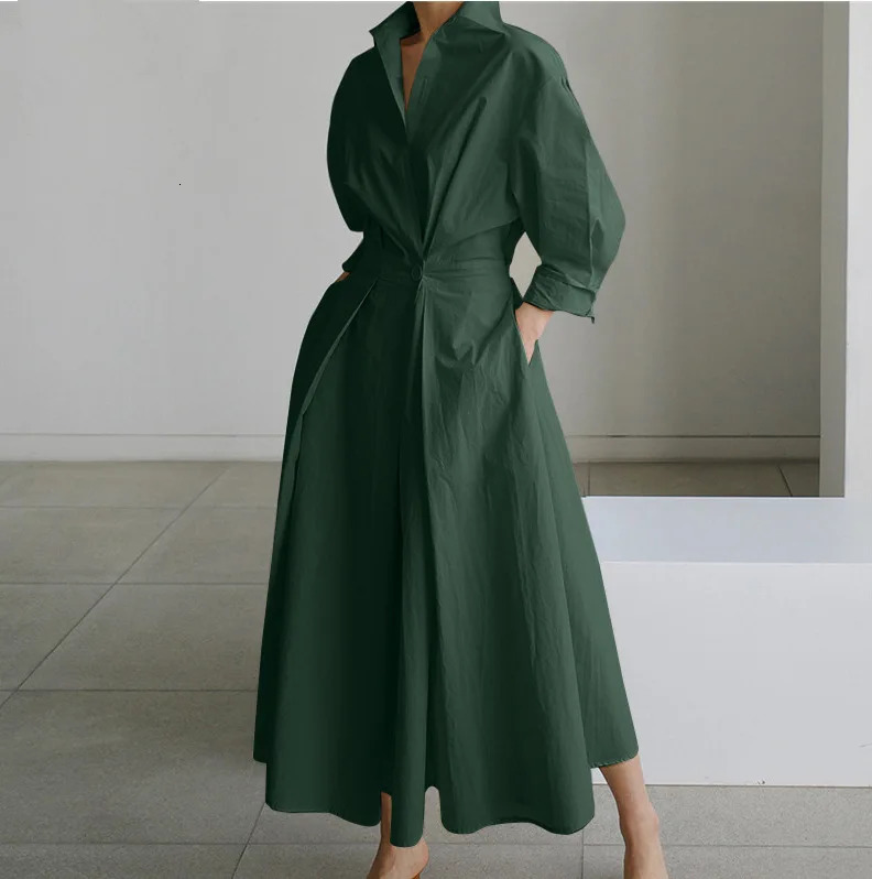 Women s Stylish Maxi Dress Floral Print V-Neck Long Sleeve Belted Waist Casual Dress S-XXXXXL 241031