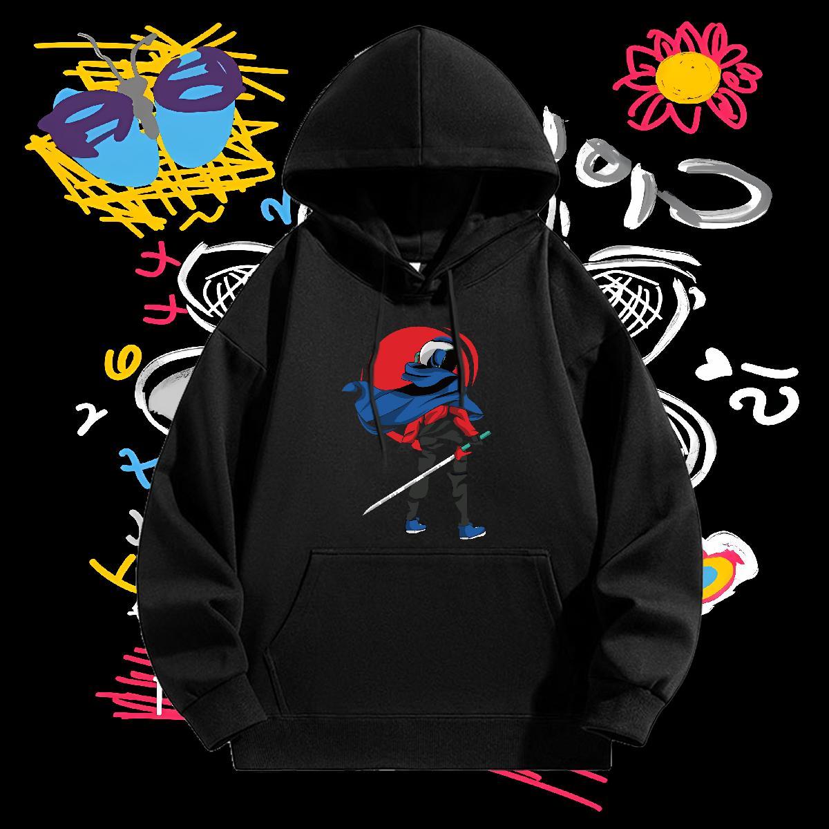 Designer Fashion Hoodie Men Long Sleeve Soft Loose Hoodie Pullover Custom Printed Clothes Hip Hop Thick Plush