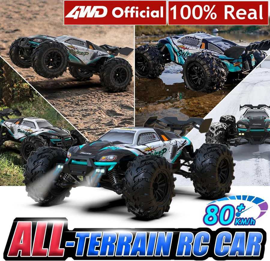 Free shipping 4WD remote control off-road 4x4 RC high-speed car super brushless 50 or 80KM/H fast drift racing toy for children and adults