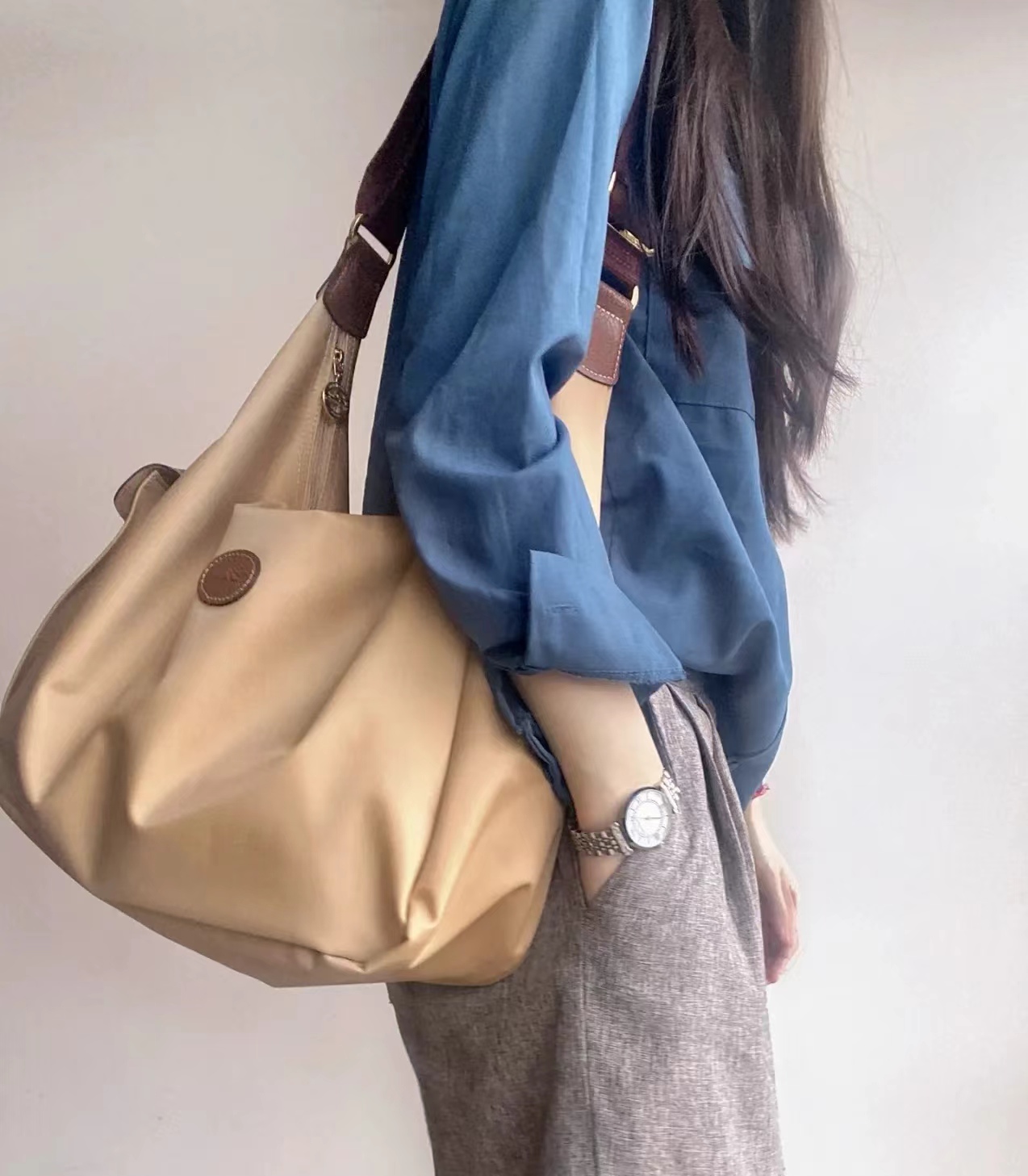 Designer Nylon Hobo Shoulder Bags Commuter Large Capacity Dumplings Totes Waterproof Oxford Sports Travel Bag Women Girls Light Weight Shopping Mami Handbags 2669