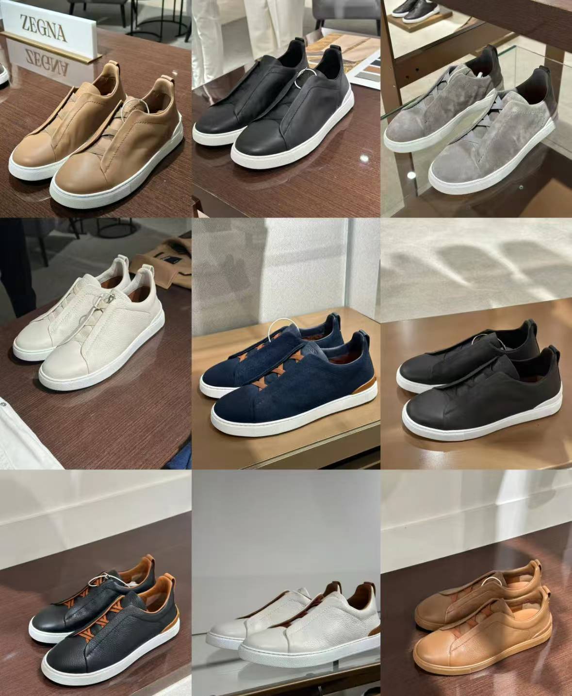 Designer Shoes Designer Casual Zeg Shoes Triple Low Top Sneaker Stripes Social Wedding Party Quality Leather Shoe Size 38-46