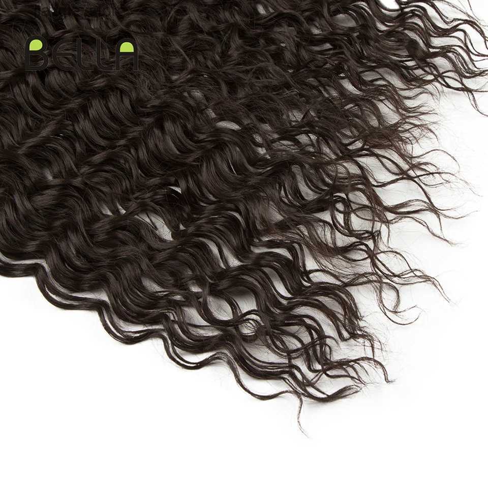 Synthetic Wigs Bella Synthetic Afro Curly Hair s Curly Weave BIO Hair Bundles Weave Ombre Blonde 22-26inch 9 Pcs Heat Resistant Fiber Y240401