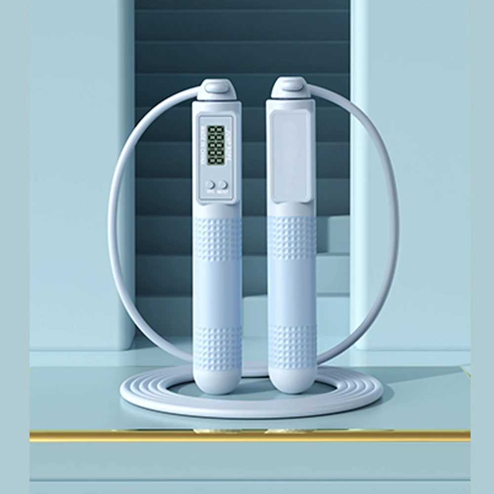 Digital skipping rope with counter suitable for gym outdoor home fitness sports rolling pin slip ropeW241101