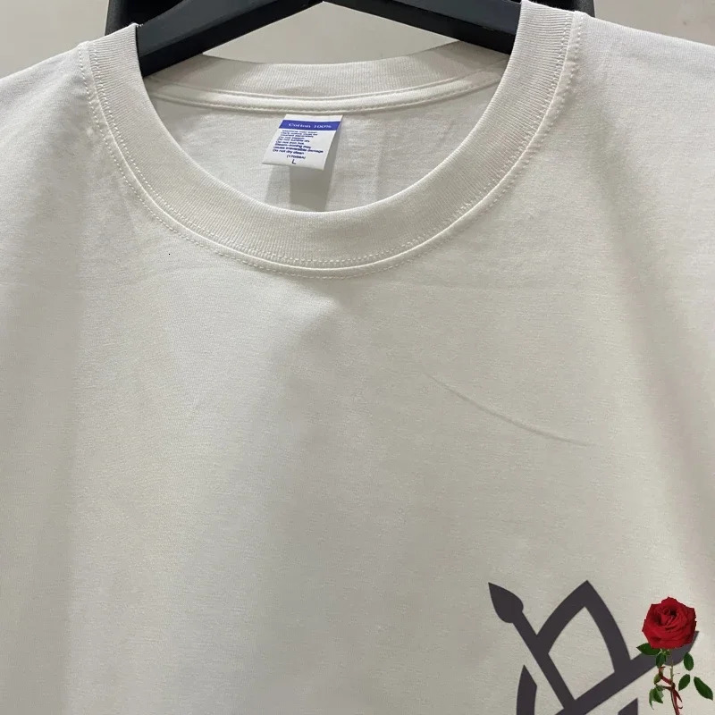 Simple Letter Print White Daily Paper T-shirt American Fashion Retro Street Clothing Daily Paper Top 241031