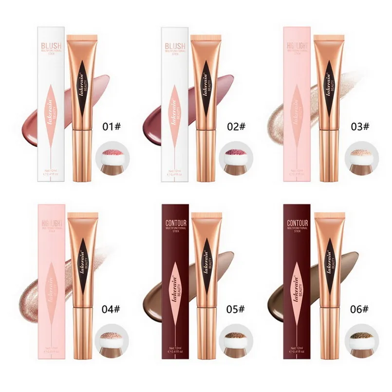 Makeup Lakerain highlighter contour stick eye blush highlight concealer beauty multifuncational stick Easy to Wear Long-Lasting Brighten Women's gift free ship