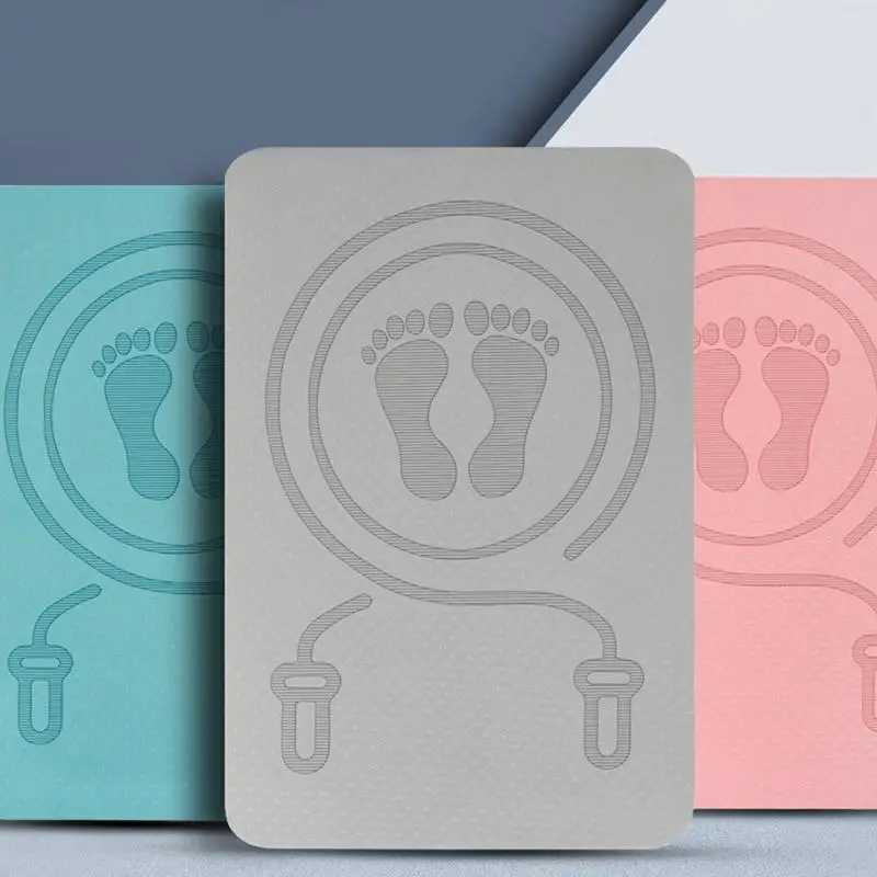 Anti noise skipping rope mat sports shock-absorbing yoga mat high-density board anti-skid slide shock-absorbing fitness matW241101