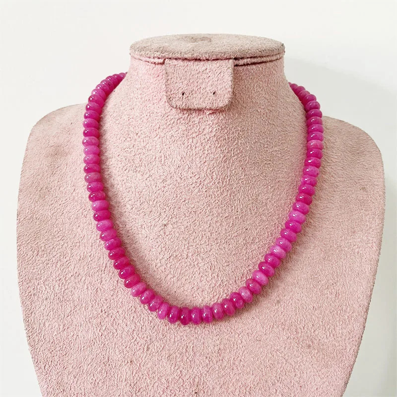 5 * 8MM oval purple red ruby natural stone jewelry set beads necklace earrings bracelet necklace trend simple n 241031