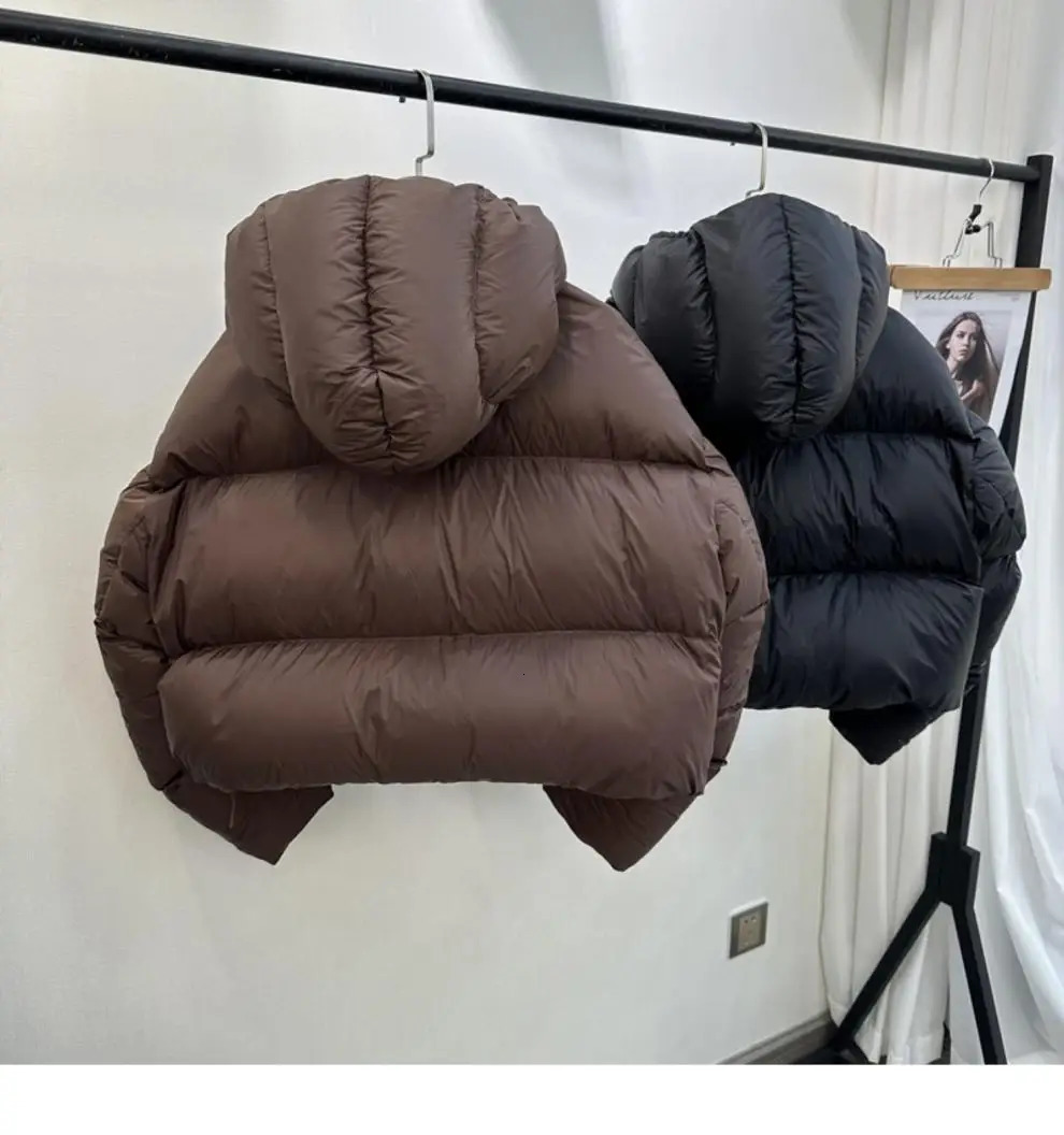 Winter Hooded Loose Puffer Jacket Thick Warmer Oversize Cotton Long Sleeve Zipper Padded Coat Female 241031