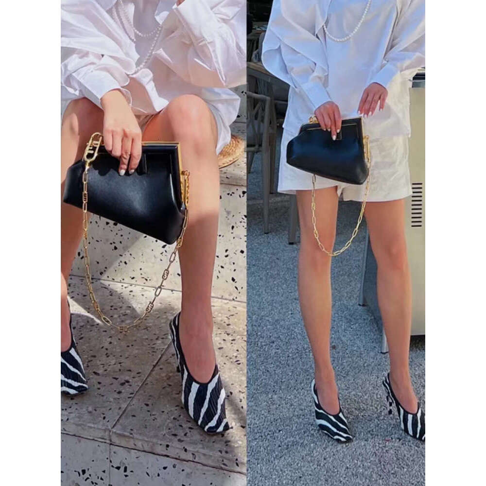 French Retro Single New Zebra Pattern Square Head High Slim Heels Comfortable Soft Leather Women's Shoes 241107