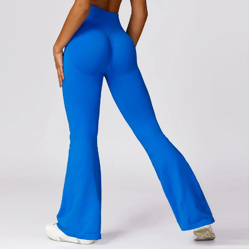 Seamless Flared Leggings Scrunch Sports Leggings Women Gym Yoga Flared Pants Women Fitness Latin Dance Pants Workout Clothing 241031