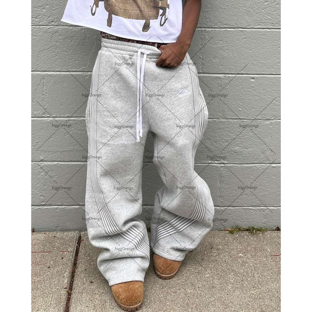 Sweatpants, A Popular Street Fashion Brand In Europe And America, Embroidered Loose Casual Men's Clothing, Fashionable Multifunctional Striped Kn