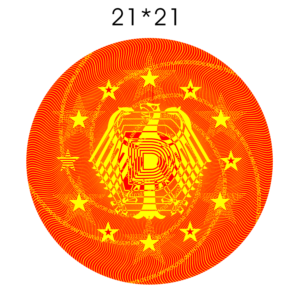 Anti-counterfeiting transparent round hologram sticker Adhesive Rainbow Holographic Foil Hologram Overlay Sticker