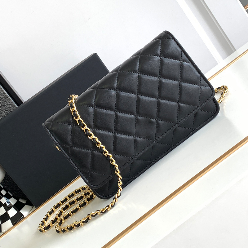 Luxury Designer Envelope Crossbody Flap Bag Litchi Pattern Shoulder Wallet Bag for Women Leather with box