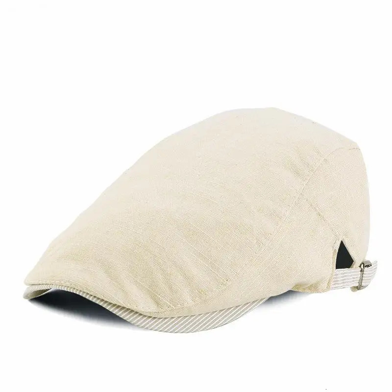 SpringSummer Breathable Lightweight Double Button Adjustable Beret ed cap Painter Hat 241031