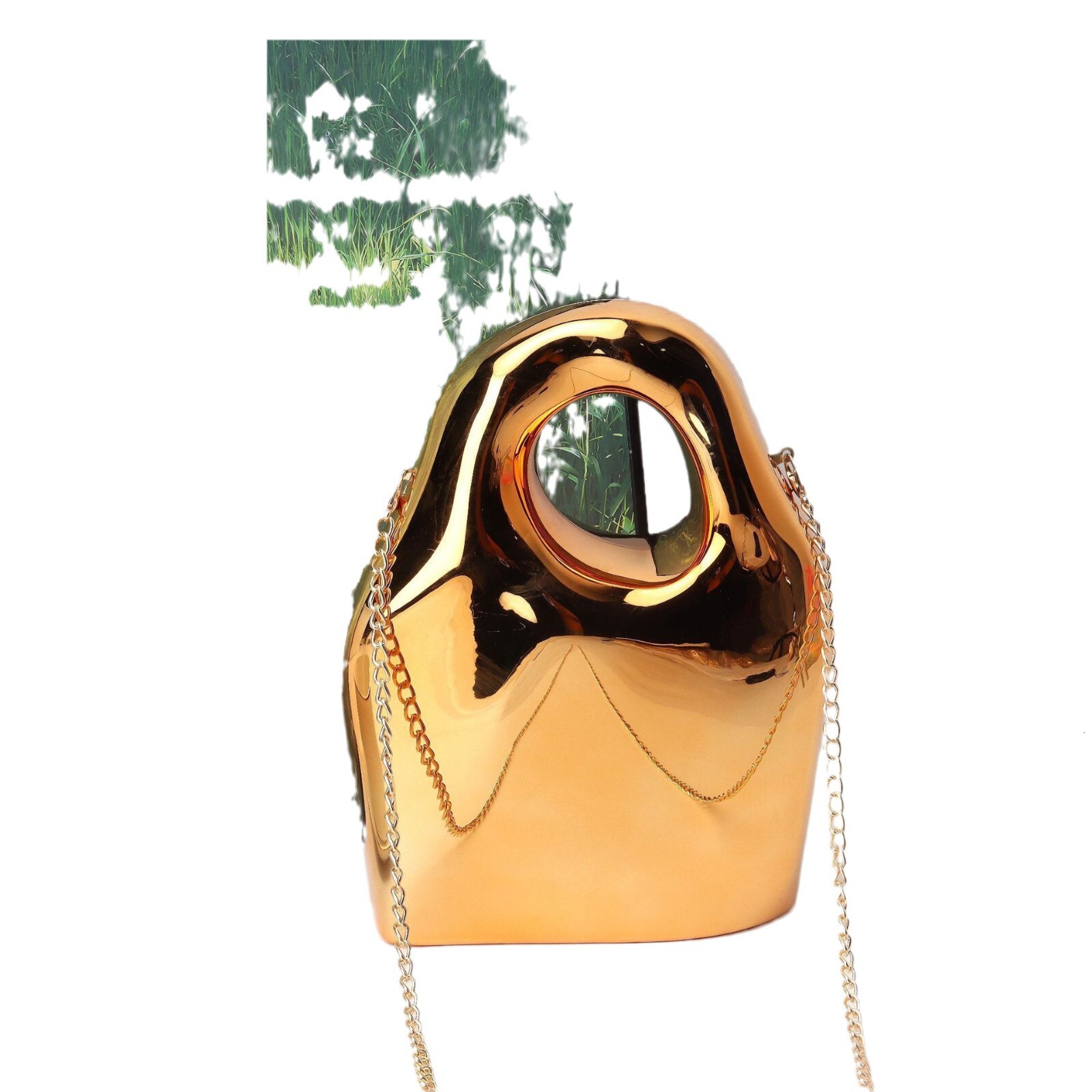 New bucket shaped acrylic single shoulder diagonal cross dinner bag, fashionable and high-end multifunctional women's bag