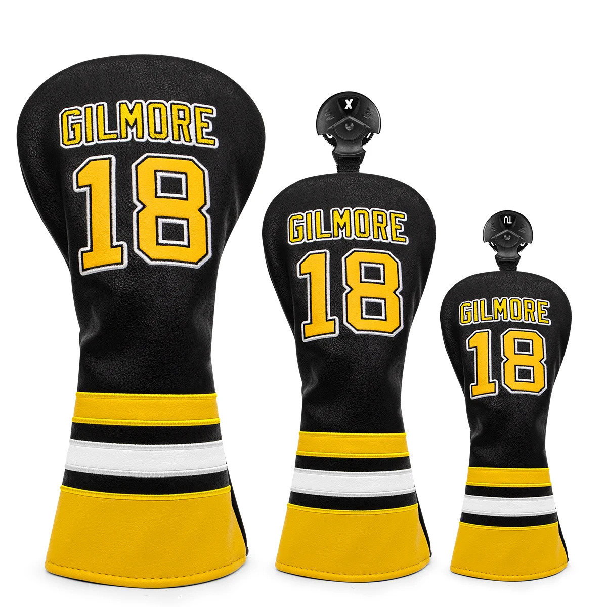 Golf Headcovers For Driver Head Cover Embroidery Gilmaore 18 Premium Leather Fairway Wood HybridBlade Putter Coer Ma 241031