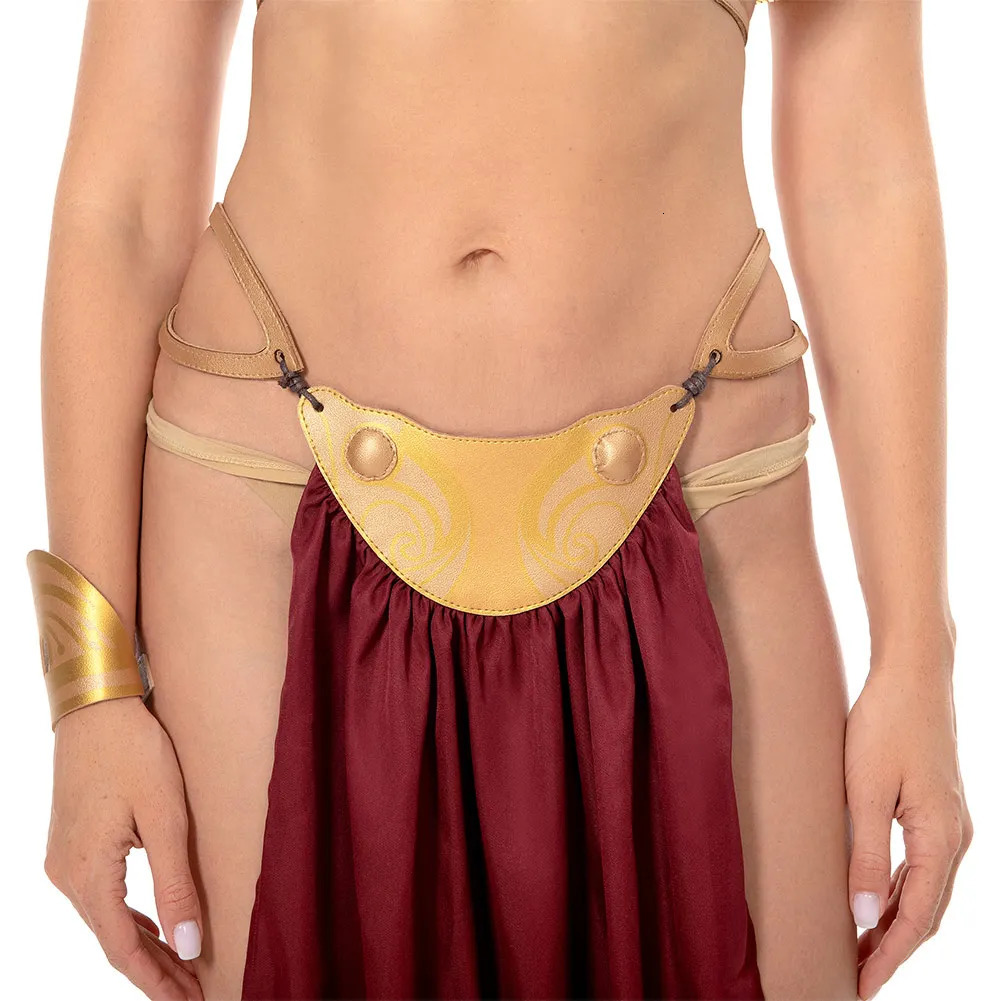 Leia Cosplay Fantasy Sexy Slave Uniform Movie Space Battle Princess Costume Disguise Bikini Set Adult Women Roleplay Outfits 240319