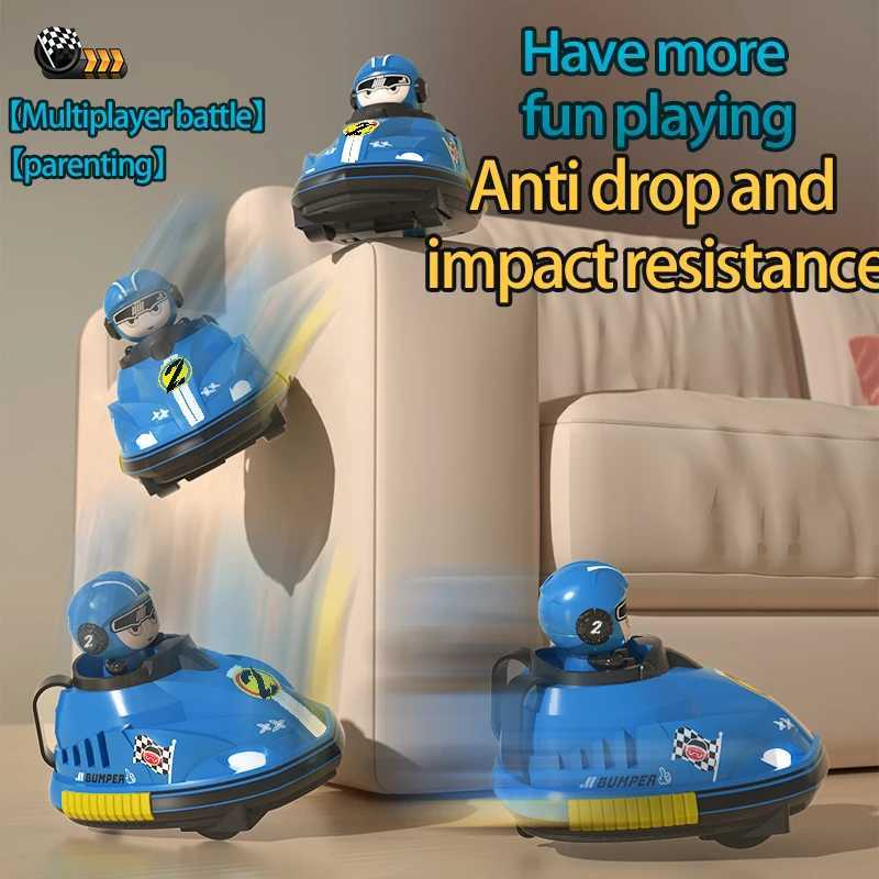 Free shipping 2.4G remote control with sic light -up bumper RC combat car set 2 players toys childrens gifts