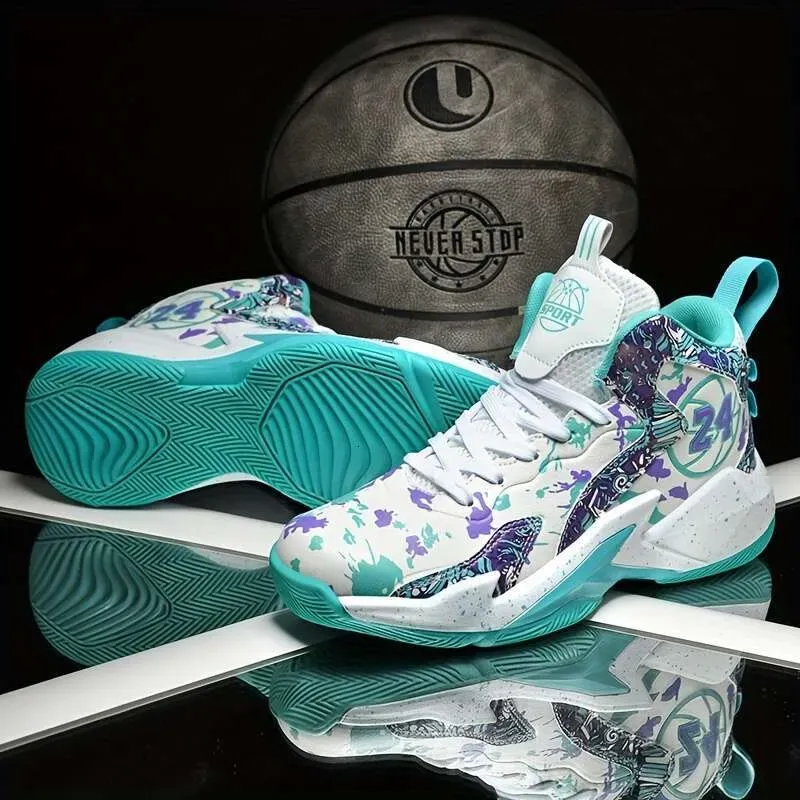 high Men's fashionable top basketball comfortable non slip lace up durable sports shoes, suitable for men's outdoor activities Z 11.1-1 shoe