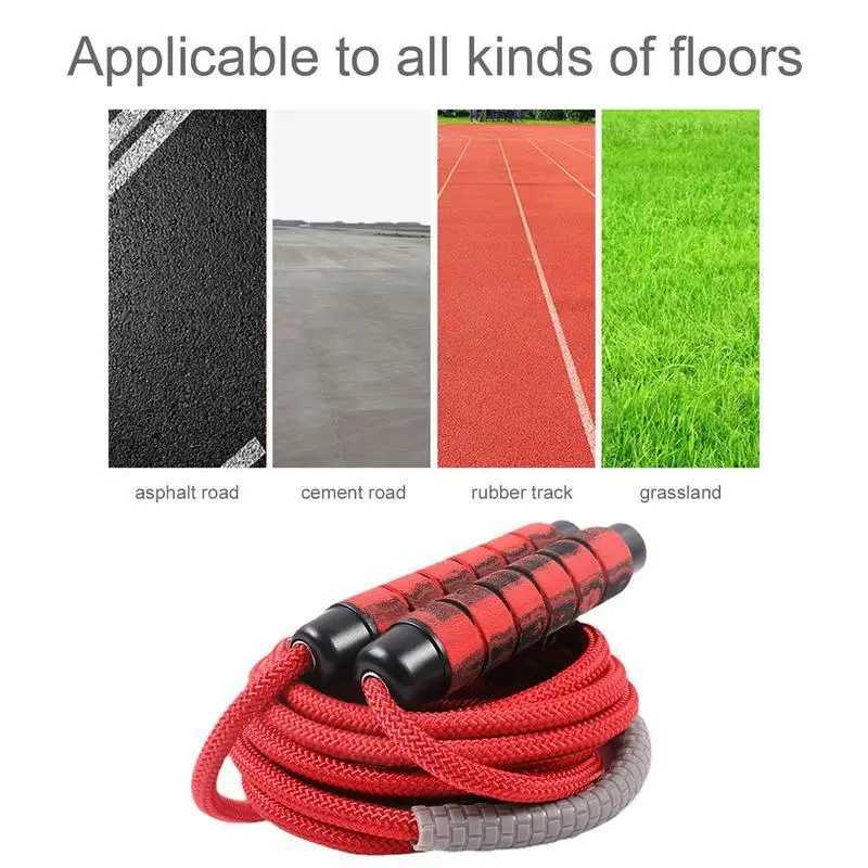 Group skipping rope long rope childrens speed skipping rope - fit skipping rope anti slip hand suitable for double bottomW241101