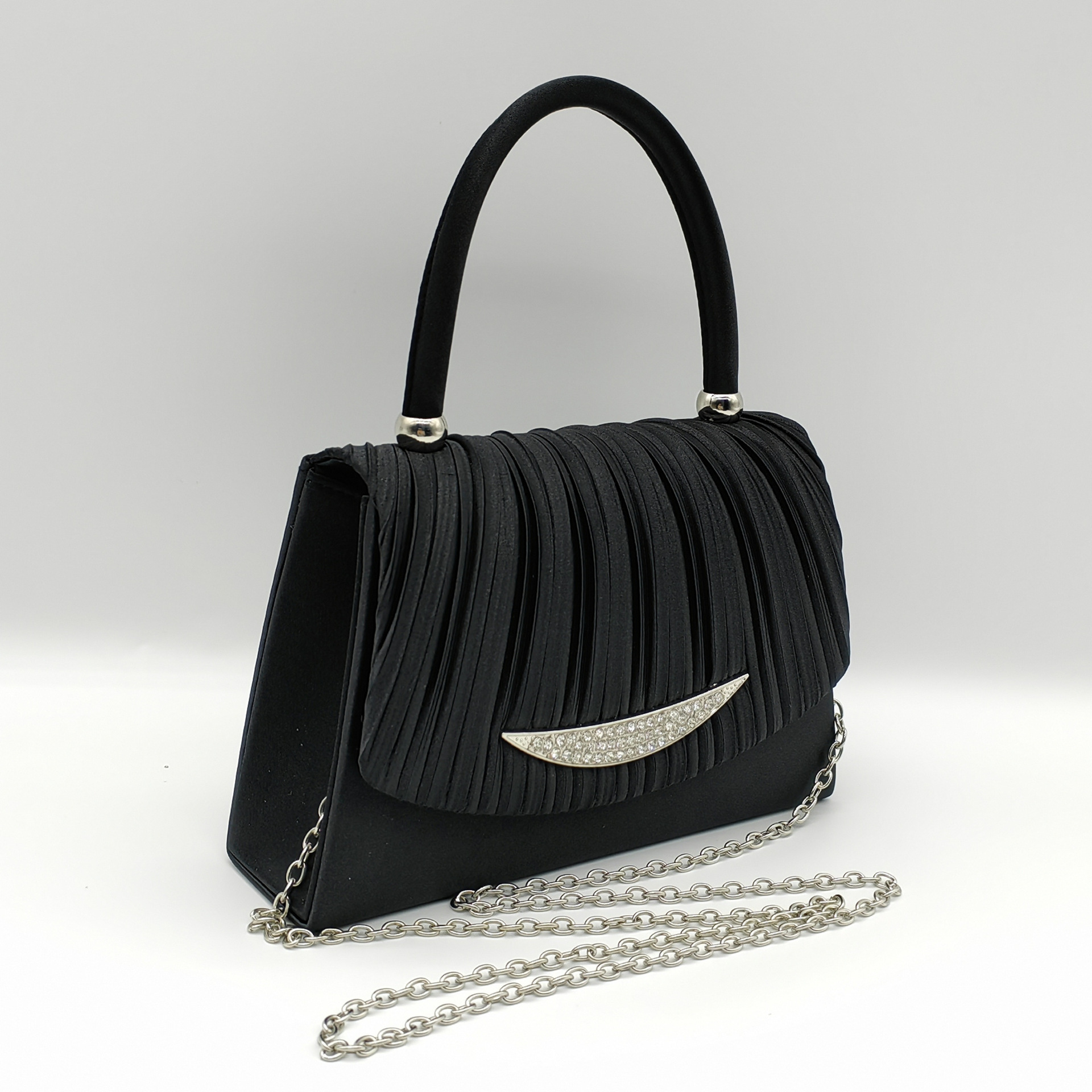 New simulation silk folding handbag for women's high-end crossbody dinner wedding bride bag, socialite bag