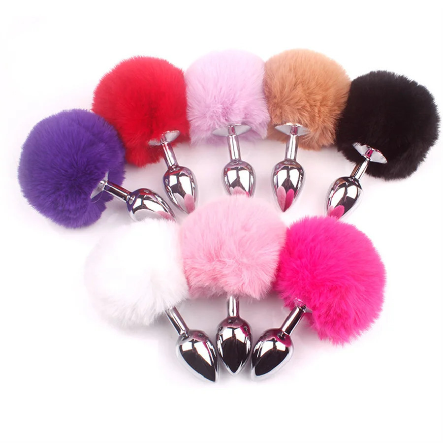 Butt Plug Cute Plush Bunny Tail Sex Toys For Adult Couples Butt Anal Prostate Massager Rabbit Tail Anal Plug Erotic Sex Products 241031
