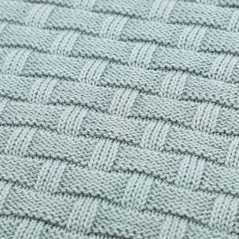 Baby Cotton Swaddle Wrap Blankets Super Soft born Netural Knit Stroller Bassinet Bedding Covers 10080cm Toddler Throw Quilts 240322