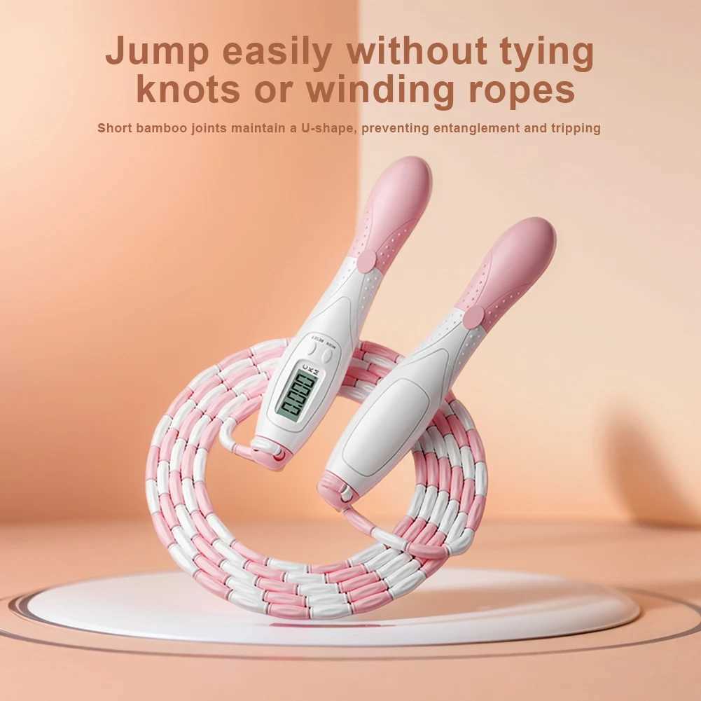 Beaded jump rope with anti plastic segmented jump rope used for indoor and outdoor soft bead jump ropeW241101