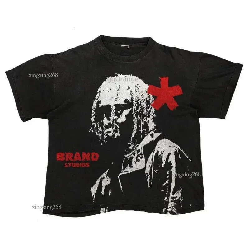 Men's T-Shirt Graphic Print Vintage Gothic Y2k Shirts Summer High Quality Cotton Men's and Women's Casual Loose Short Sleeve Tee Tops