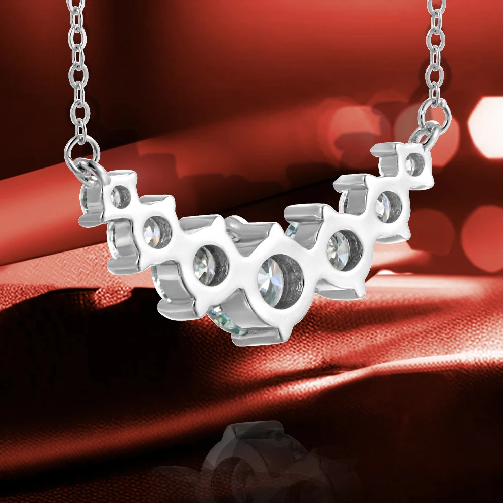 URMYLADY Necklace for Woman Wedding Fine Jewely with Certificates 925 Sterling Sliver Plated 18k White Gold 241031