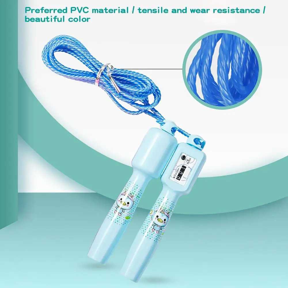Jump rope adjustable cartoon counting kindergarten childrens body building jump ropeW241101