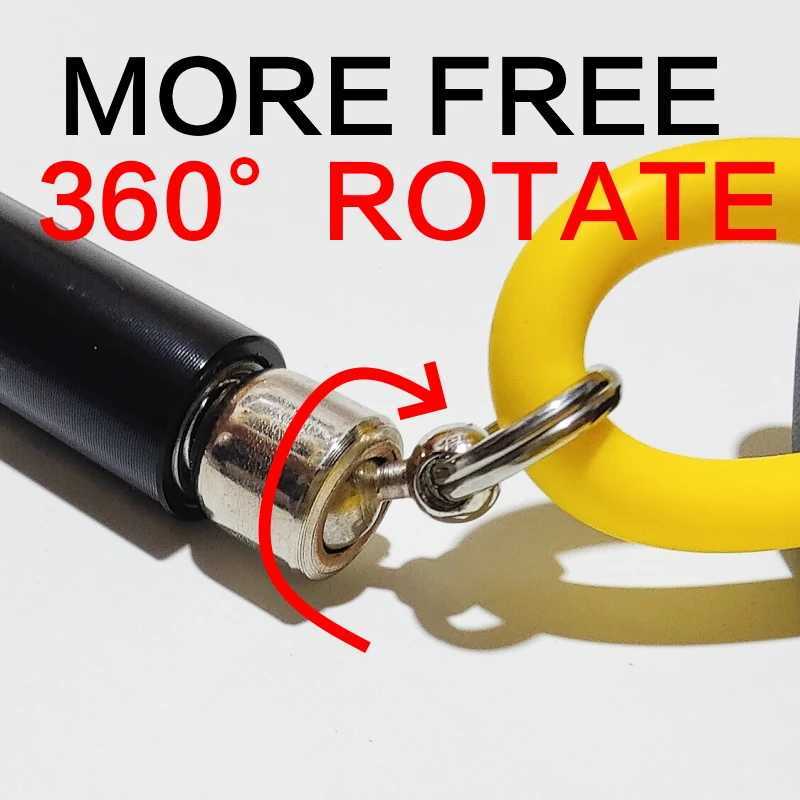 Unlimited 360 degree rotating ball bearing skipping rope handle accessories DIY support 6mm 4.5mm rope strapless sliding rope kitW241101