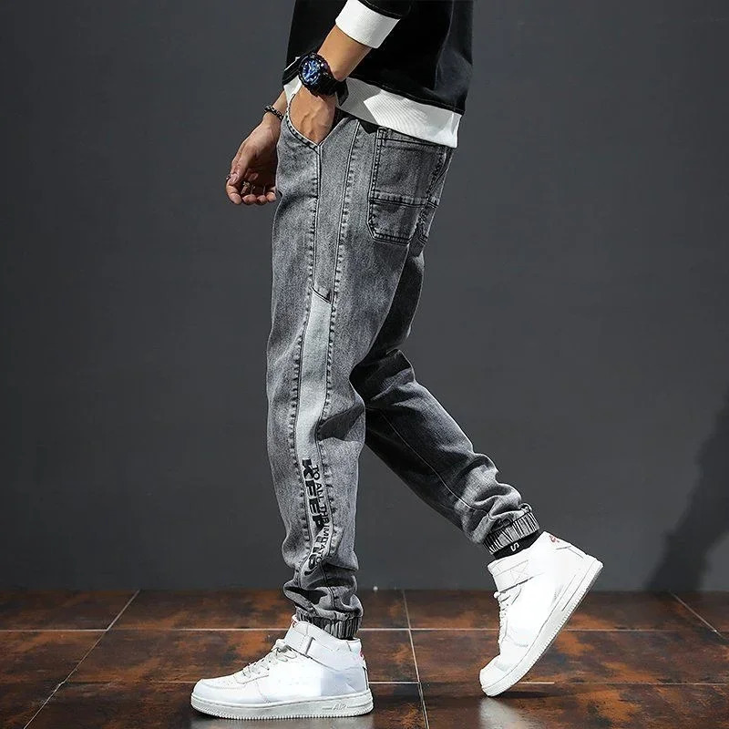 Trousers Harem Oversize Jeans For Men Tapered Male Cowboy Pants With Pockets Comfortable Washed Autumn Clothing 2024 Trend Xs 241024