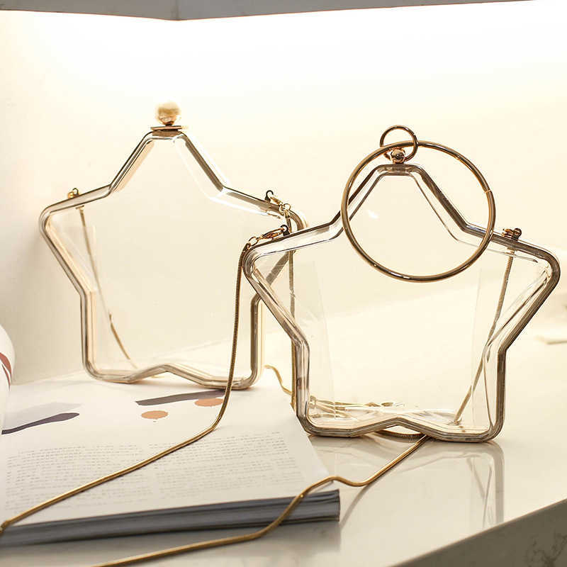 CMM Fashion Star Transparent Bag Womens New Product Dinner Bag Womens Dress Bag