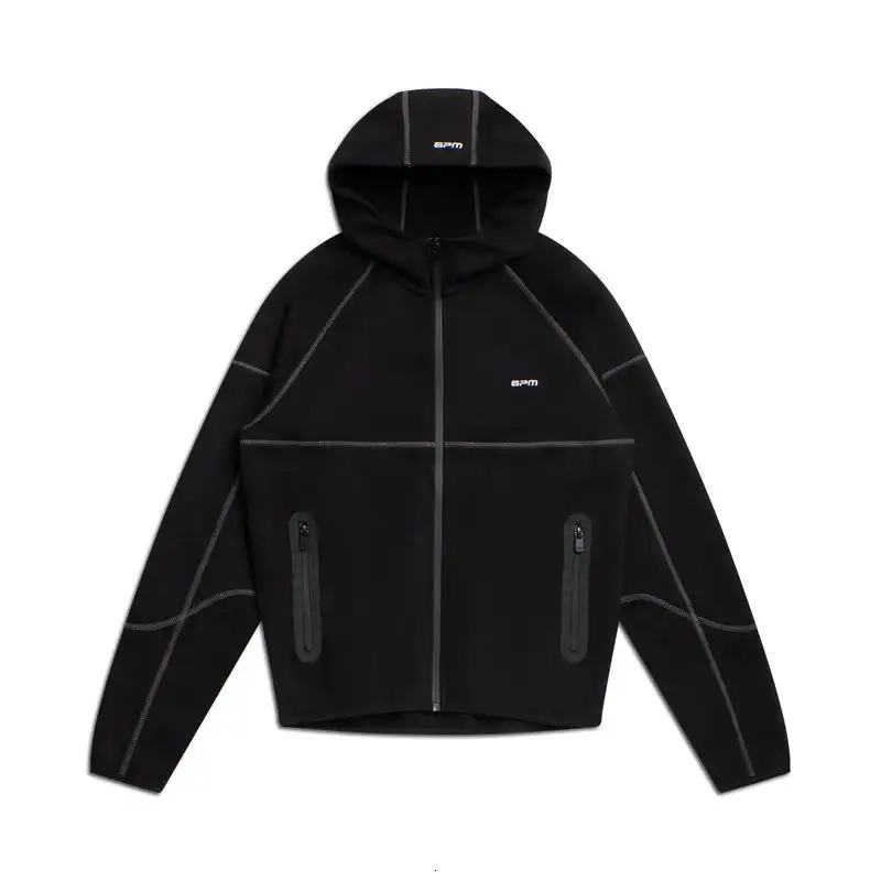 Streetwear Zip Up Hoodie Sweatpants Two Piece Set Y2K Clothes Mens Sportswear Hip Hop Oversized Sweatshirt Casual Pants 241031