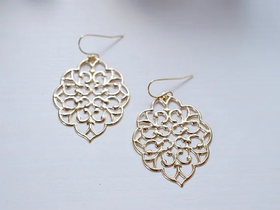 Women Boho Bohemian Moroccan Filigree Dangle Earrings Wedding Jewelry Gifts For Her 241031
