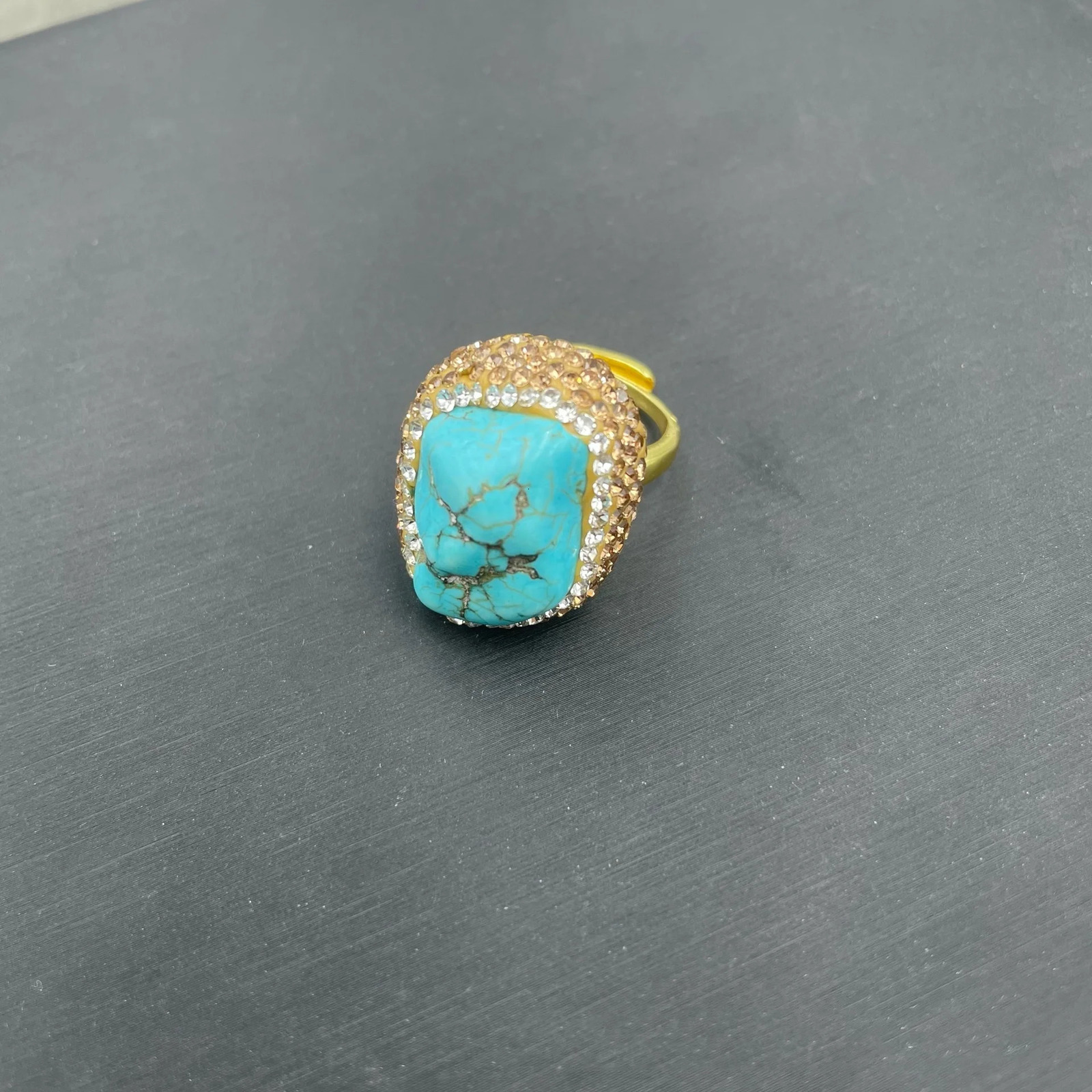 ST009 middle-aged and elderly turquoise accessories natural pearl inlay and color electroplating ethnic style niche handmade jewelry set 241031