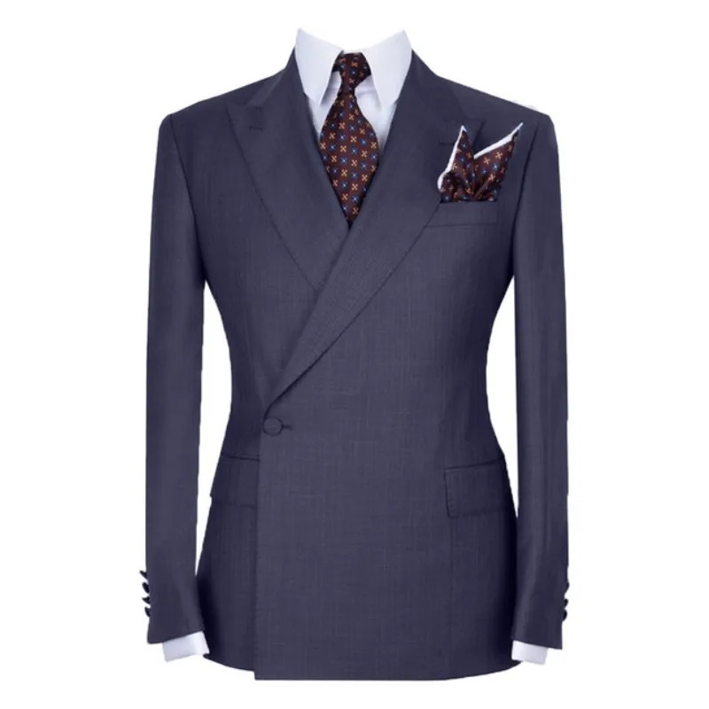 Only Jacket 1 PCS Double Breasted Men Suits Costume Homme One Button Wedding Prom Groom Tuxedo Terno Masculino Slim Fit Blazer 241024